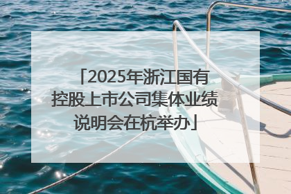 2025年浙江国有控股上市公司集体业绩说明会在杭举办