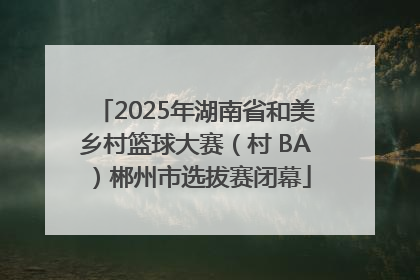 2025年湖南省和美乡村篮球大赛（村 BA）郴州市选拔赛闭幕
