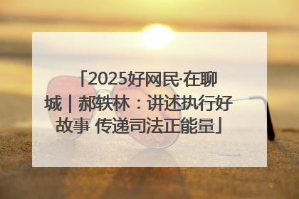 2025好网民·在聊城｜郝轶林：讲述执行好故事 传递司法正能量