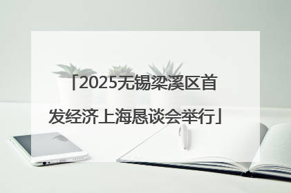 2025无锡梁溪区首发经济上海恳谈会举行