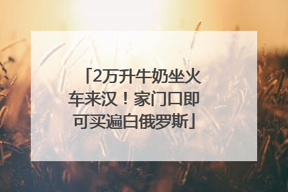 2万升牛奶坐火车来汉！家门口即可买遍白俄罗斯