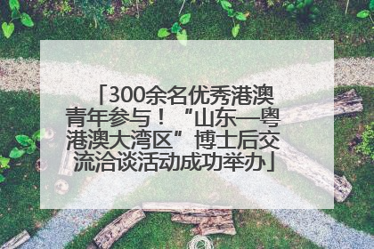 300余名优秀港澳青年参与！“山东—粤港澳大湾区”博士后交流洽谈活动成功举办