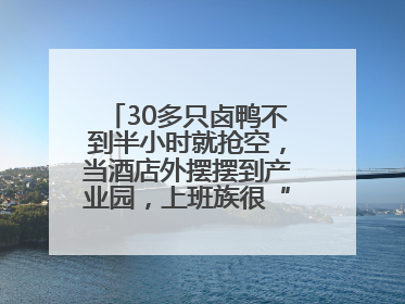30多只卤鸭不到半小时就抢空，当酒店外摆摆到产业园，上班族很“买账”