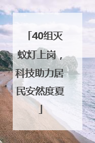 40组灭蚊灯上岗，科技助力居民安然度夏