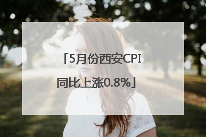 5月份西安CPI同比上涨0.8%