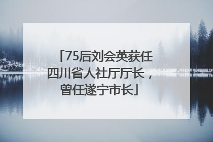 75后刘会英获任四川省人社厅厅长，曾任遂宁市长