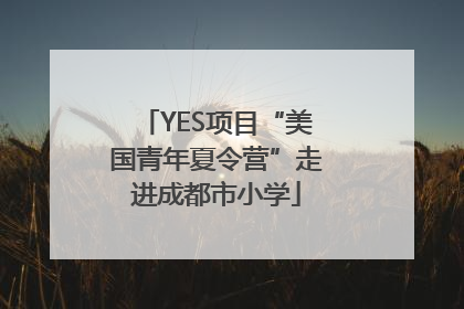 YES项目“美国青年夏令营”走进成都市小学